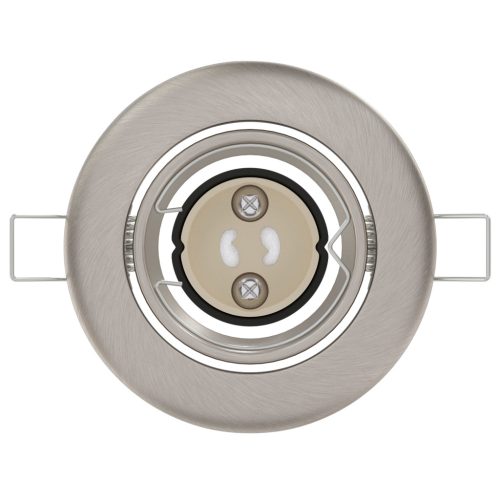  Beépített Spotlámpák 12 db Kerek GU10 Ezüst Ø90 mm Acél
