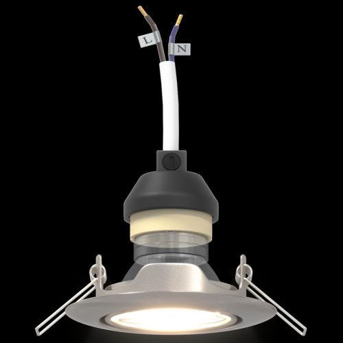  Beépített Spotlámpák 12 db Kerek GU10 Ezüst Ø90 mm Acél