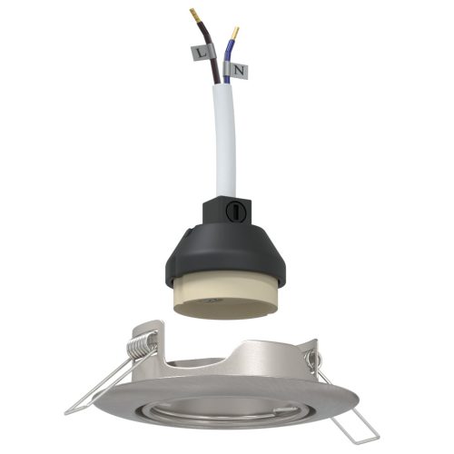  Beépíthető Spotlámpák 24 db Kerek GU10 Ezüst Ø90 mm Acél