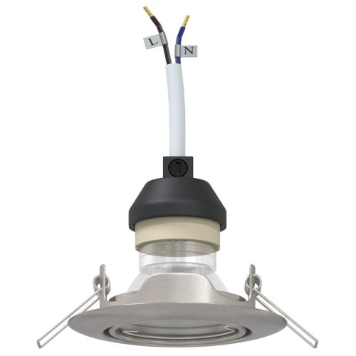  Beépíthető Spotlámpák 24 db Kerek GU10 Ezüst Ø90 mm Acél