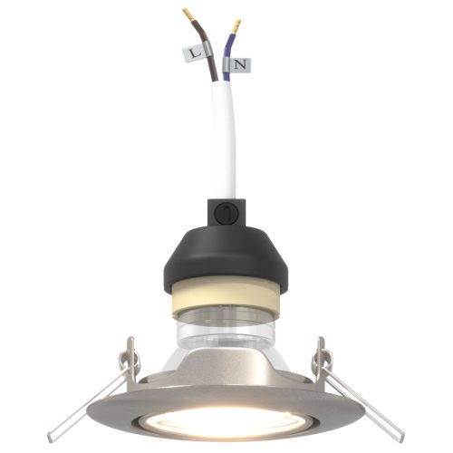  Beépíthető Spotlámpák 24 db Kerek GU10 Ezüst Ø90 mm Acél