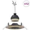  Beépített Spotlámpák 12 db Kerek GU10 Sárgaréz Ø90 mm Acél