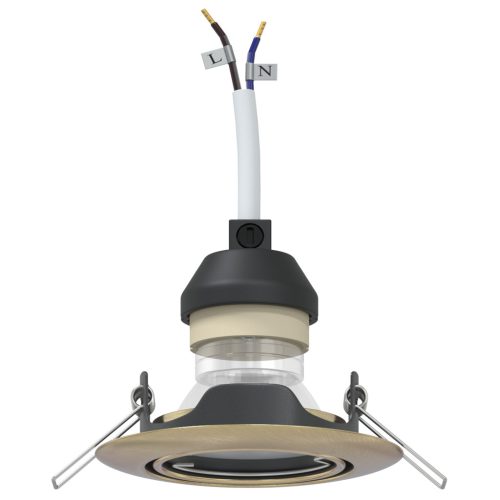  Beépített Spotlámpák 24 db Kerek GU10 Sárgaréz Ø90 mm Acél