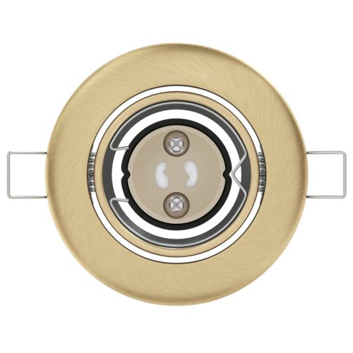  Beépített Spotlámpák 24 db Kerek GU10 Sárgaréz Ø90 mm Acél