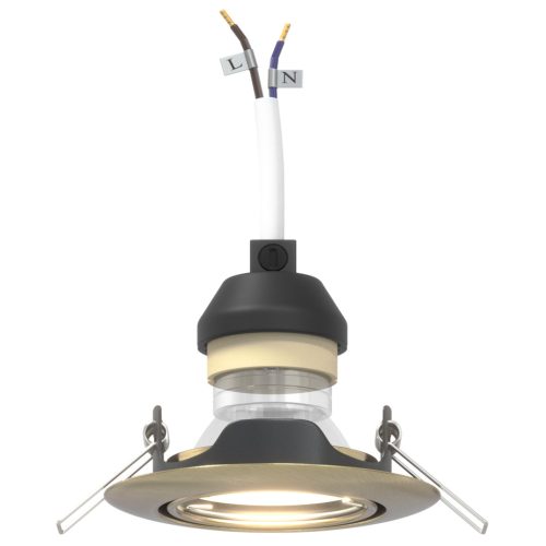  Beépített Spotlámpák 24 db Kerek GU10 Sárgaréz Ø90 mm Acél