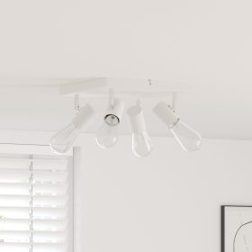 Mennyezeti Spotlámpa 4 Állású Állítható Fehér E27