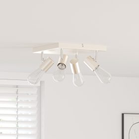    Mennyezeti reflektor 4 irányban állítható csiszolt nikkel E27