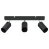  Mennyezeti Spotlámpa 3 Út Állítható Fekete GU10