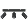  Mennyezeti Spotlámpa 3 Út Állítható Fekete GU10
