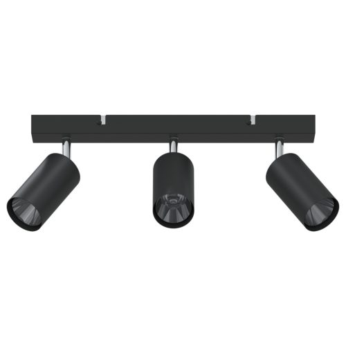  Mennyezeti Spotlámpa 3 Út Állítható Fekete GU10