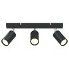  Mennyezeti Spotlámpa 3 Út Állítható Fekete GU10