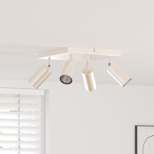  mennyezeti spotlámpa 4 irányba állítható csiszolt nikkel GU10