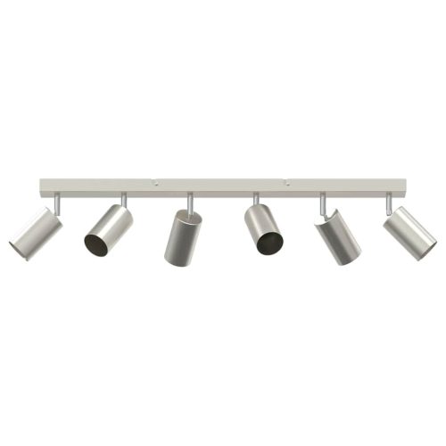  Mennyezeti spotlámpa fényszórókkal Nikkel 73 x 6 x 16 cm Fém