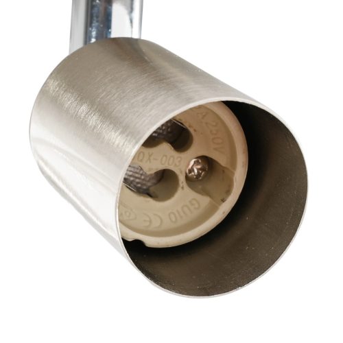  Mennyezeti Spotlámpa 2 Útban Állítható Csiszolt Nikkel GU10