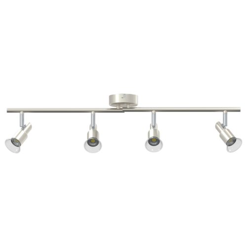  mennyezeti reflektor 4 irányba állítható csiszolt nikkel GU10