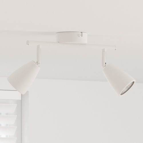  Mennyezeti Spotlámpa 2 Út Állítható Fehér GU10
