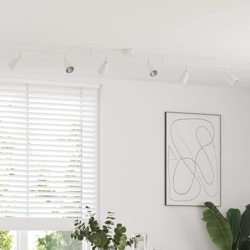  Mennyezeti spotlámpa fényszórókkal Fehér 25.5 x 8 x 16 cm Fém