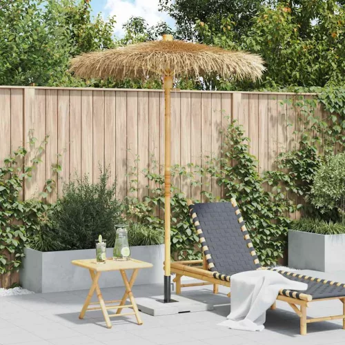 bambusz tiki esernyő banánlevél ernyővel 150 cm