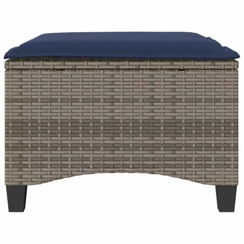  2 db szürke polirattan kerti székek párnákkal 55x55x36 cm