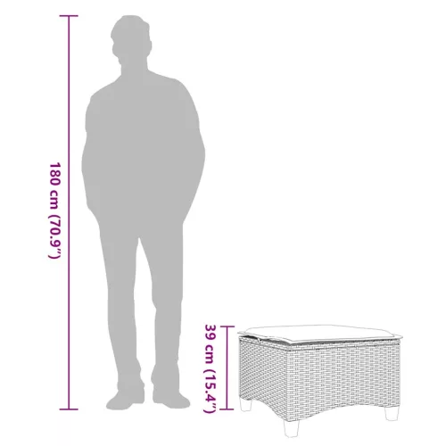  2 db szürke polirattan kerti székek párnákkal 55x55x36 cm
