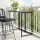  fekete polyrattan összecsukható kerti asztal 90x51x75 cm