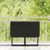  fekete polyrattan összecsukható kerti asztal 90x51x75 cm