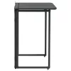  fekete polyrattan összecsukható kerti asztal 90x51x75 cm