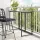  barna polyrattan összecsukható kerti asztal 90x51x75 cm