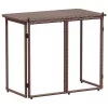  barna polyrattan összecsukható kerti asztal 90x51x75 cm