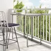  szürke polyrattan összecsukható kerti asztal 90x51x75 cm