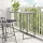  szürke polyrattan összecsukható kerti asztal 90x51x75 cm