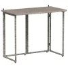  szürke polyrattan összecsukható kerti asztal 90x51x75 cm