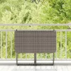 szürke polyrattan összecsukható kerti asztal 90x51x75 cm