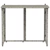  szürke polyrattan összecsukható kerti asztal 90x51x75 cm