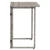  szürke polyrattan összecsukható kerti asztal 90x51x75 cm