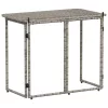  szürke polyrattan összecsukható kerti asztal 90x51x75 cm