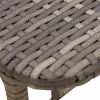  szürke polyrattan összecsukható kerti asztal 90x51x75 cm