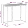  szürke polyrattan összecsukható kerti asztal 90x51x75 cm
