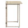  bézs polyrattan összecsukható kerti asztal 90x51x75 cm