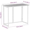  bézs polyrattan összecsukható kerti asztal 90x51x75 cm