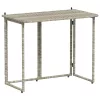  világosszürke polyrattan összecsukható kerti asztal 90x51x75 cm