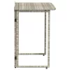  világosszürke polyrattan összecsukható kerti asztal 90x51x75 cm