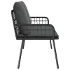 Kerti Pad Fekete 114x64x78 cm Polirattan