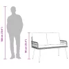  Kerti Pad Fekete 114x64x78 cm Polirattan