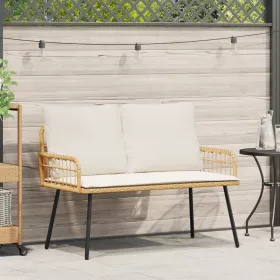  Kerti Pad Natúr 114x64x78 cm Polirattan