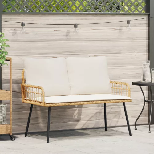  Kerti Pad Natúr 114x64x78 cm Polirattan