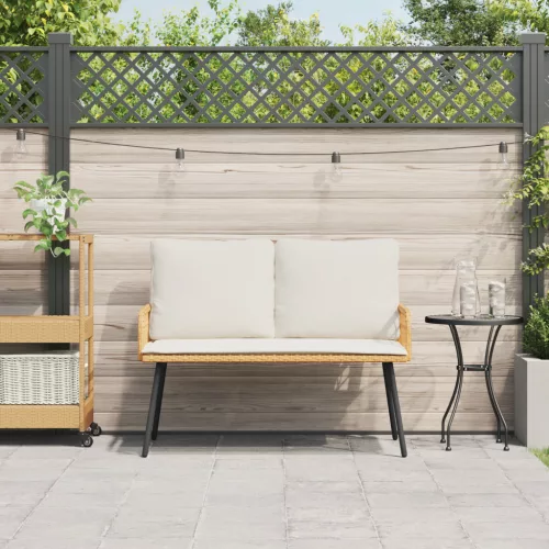  Kerti Pad Natúr 114x64x78 cm Polirattan
