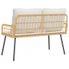 Kerti Pad Natúr 114x64x78 cm Polirattan