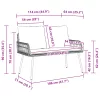  Kerti Pad Natúr 114x64x78 cm Polirattan