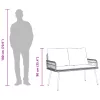  Kerti Pad Natúr 114x64x78 cm Polirattan